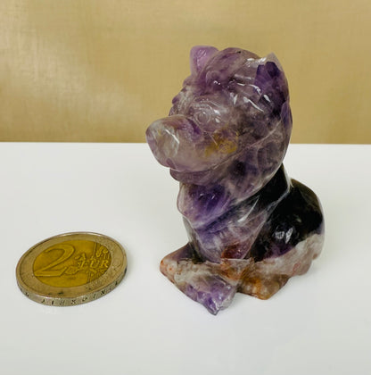 LION EN AMETHYSTE