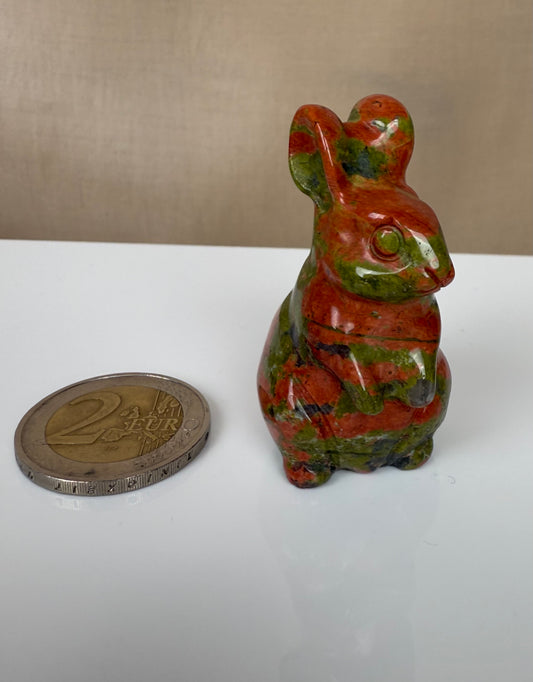 LAPIN EN JASPE UNAKITE