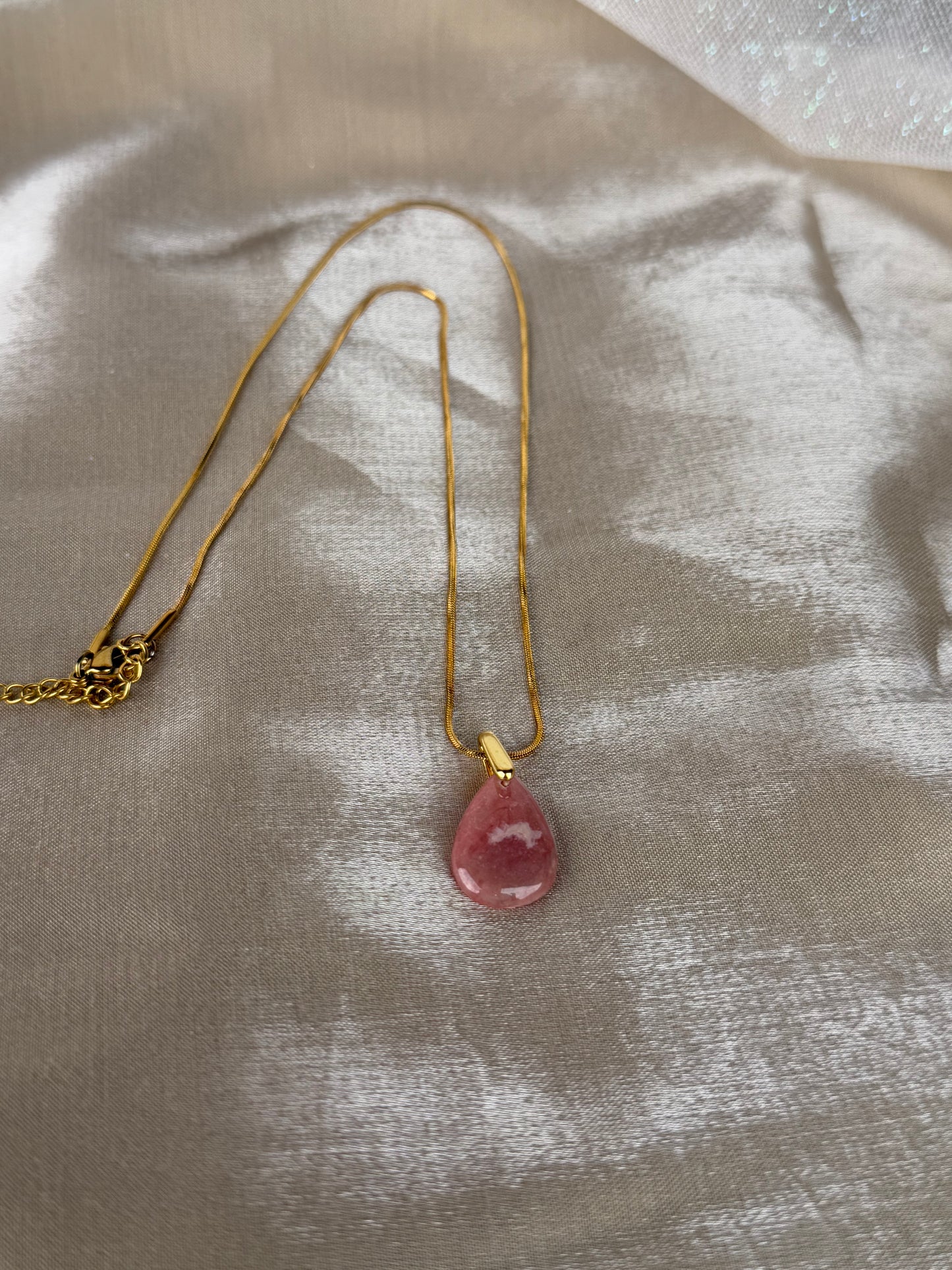 Collier en Rhodochrosite