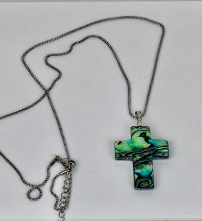 Collier Croix en Abalone