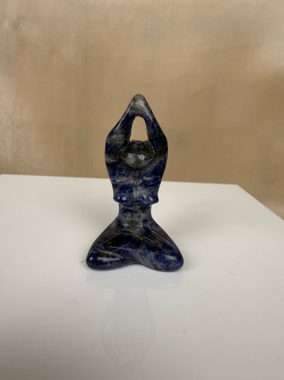 STATUE DE MÉDITATION EN LAPIS LAZULI