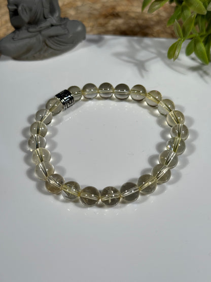 Bracelet en Citrine et Onyx