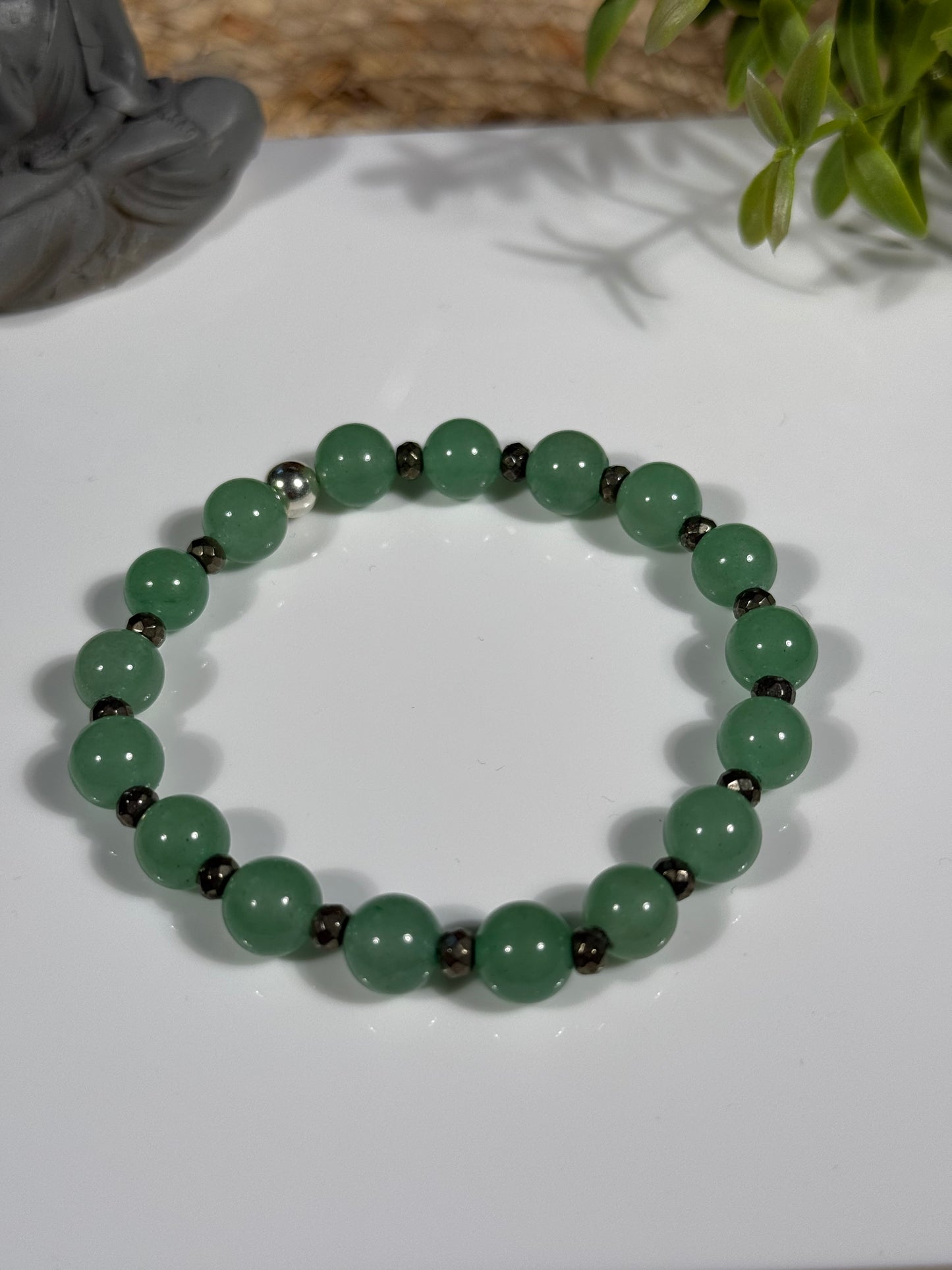 Bracelet en Aventurine et Pyrite