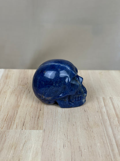 TÊTE DE MORT EN LAPIS LAZULI